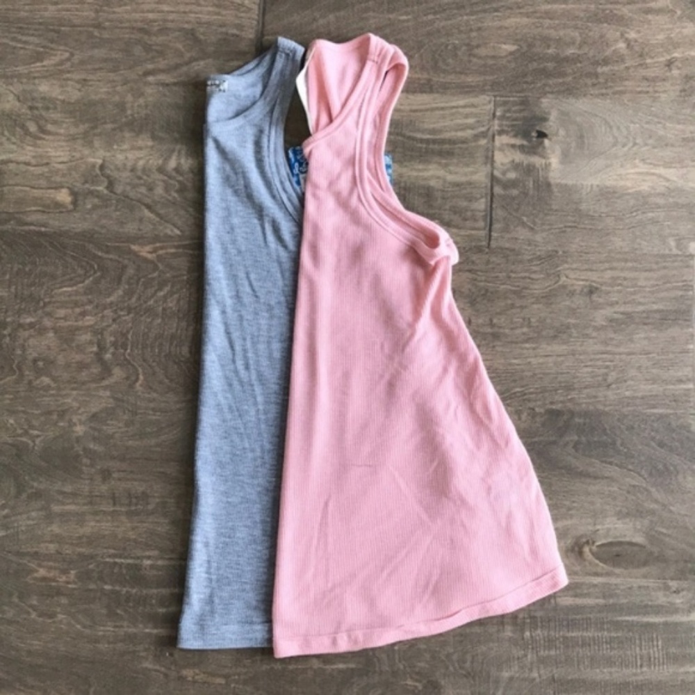 Free People Pink Ribbed Racerback Tank Top - Picture 3 of 4